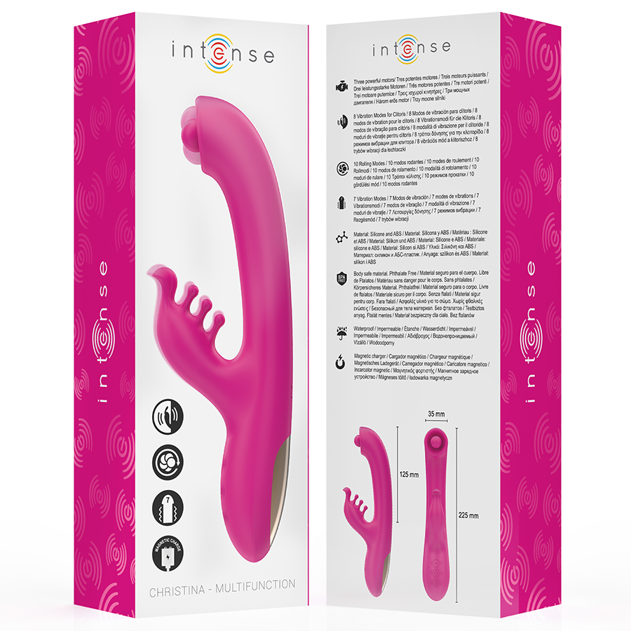 Intense - Christina Vibrador Multifunción Rabbit 22.5 Cm Rosa
