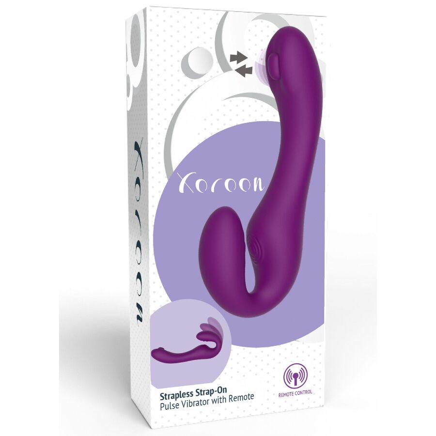 Xocoon - Strapless Strap-on Vibrador 2 En 1 Con Control Remoto Morado