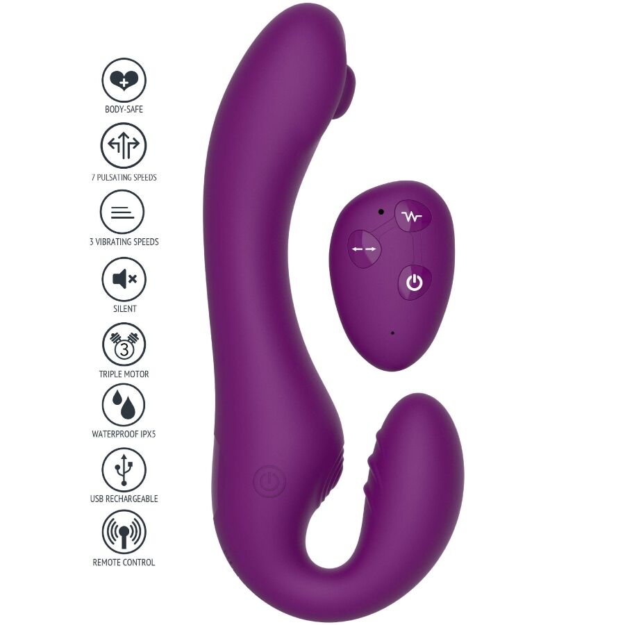 Strapless Vibrador De Pulsación Con Mando