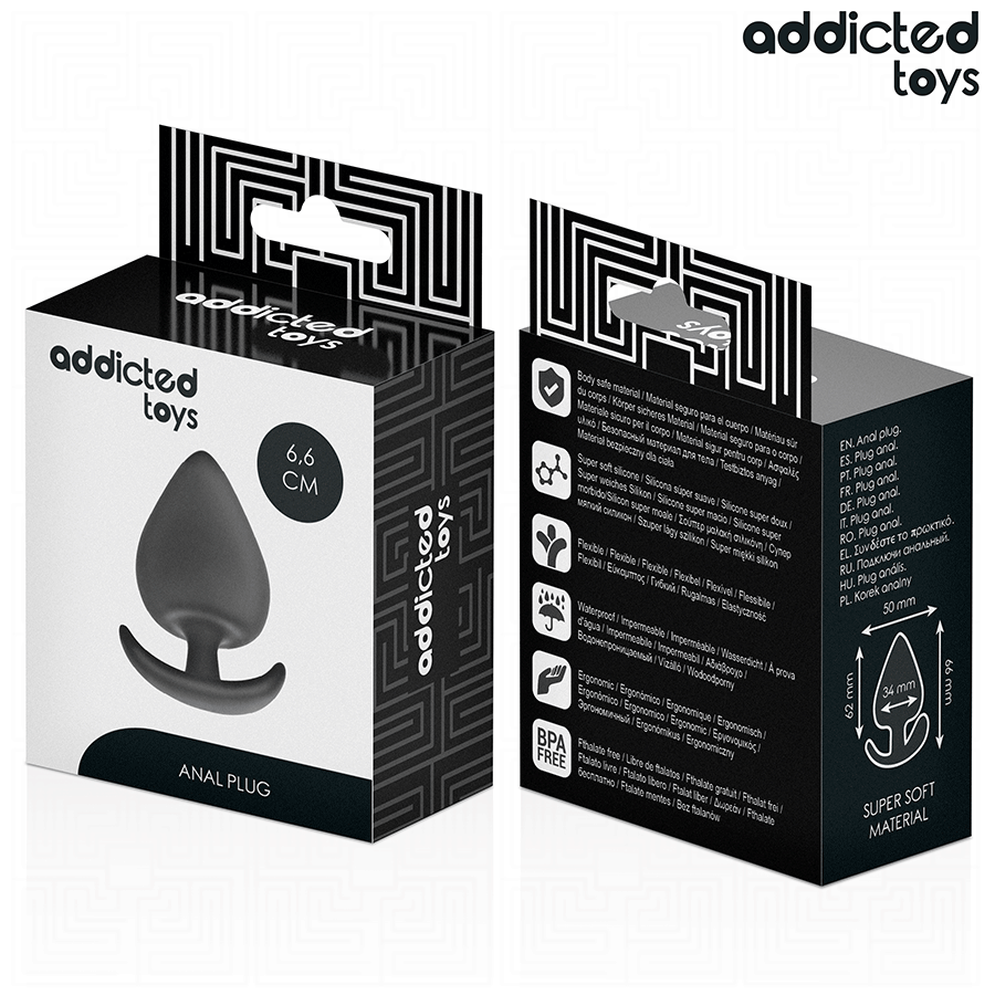 Addicted Toys - Plug Anal Silicona Talla M 6,6 Cm