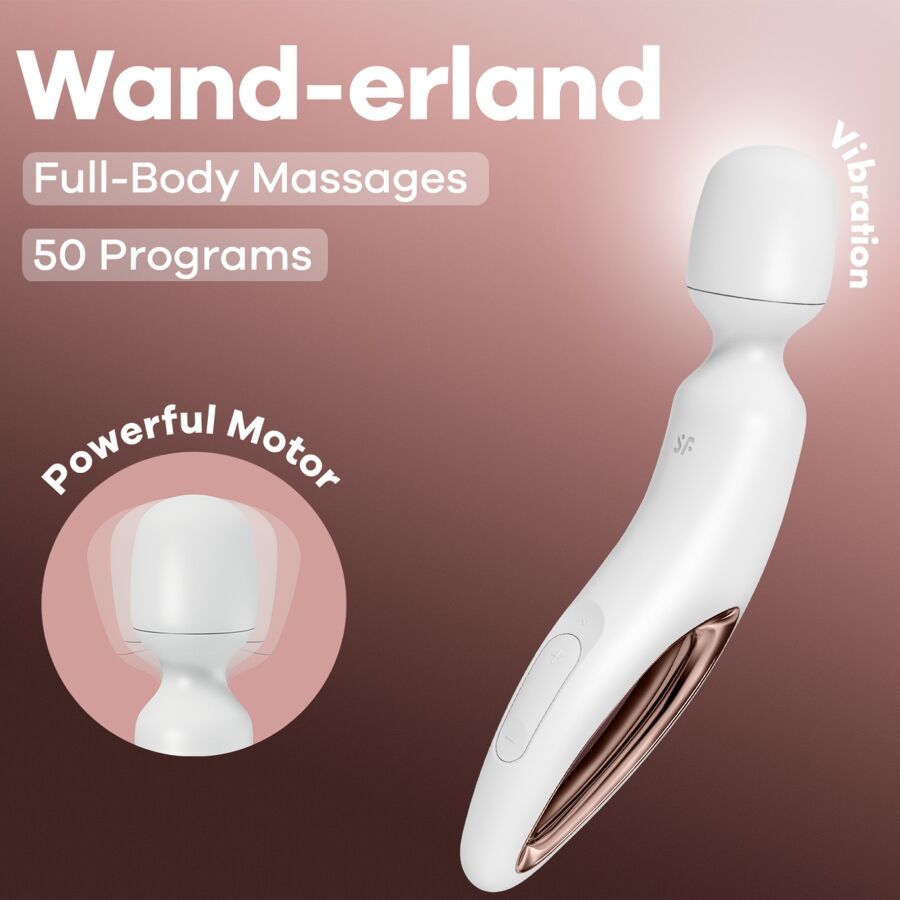 Satisfyer - Wand Erland Masajeador Vibrador Blanco