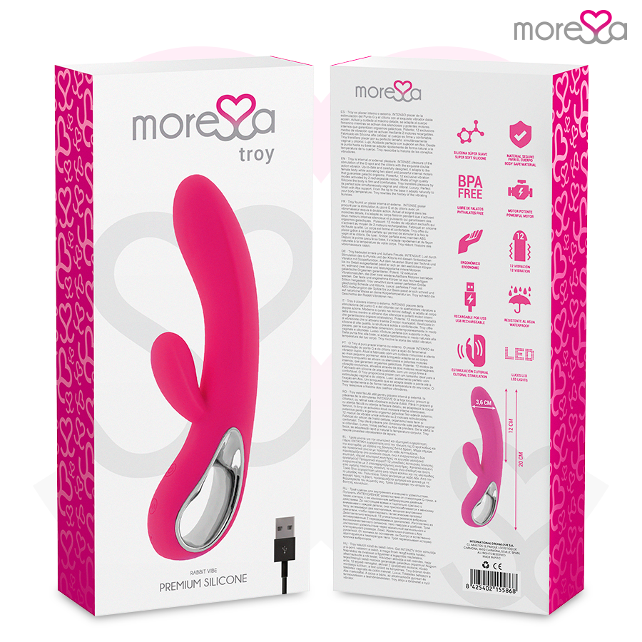 Moressa - Troy Masajeador Pnto G Y Clitoris Premium Silicone Recargable