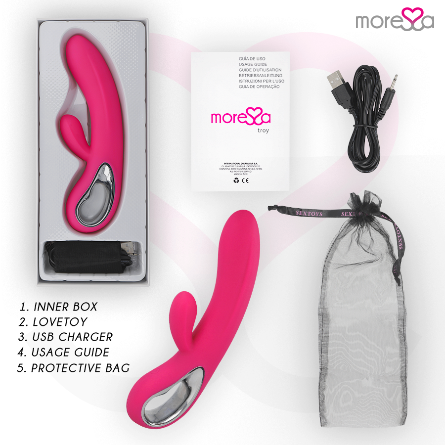 Moressa - Troy Masajeador Pnto G Y Clitoris Premium Silicone Recargable