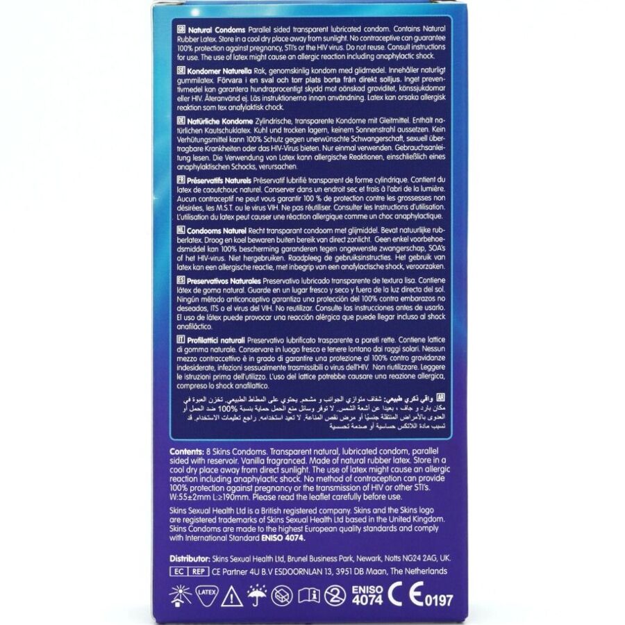 Skins - Natural Preservativos Premium Pack 8