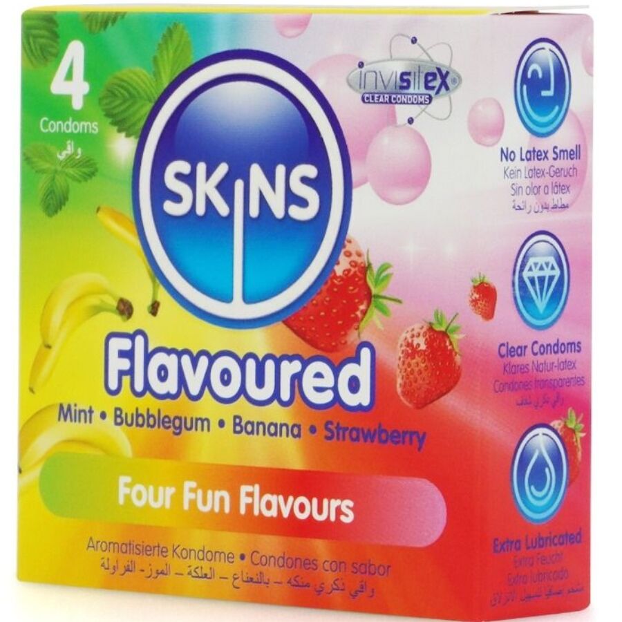 Skins - Multi Sabores Preservativos Premium Pack 4