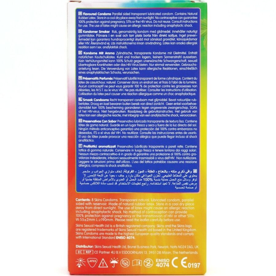 Skins - Preservativo Sabores Varios 12 Uds