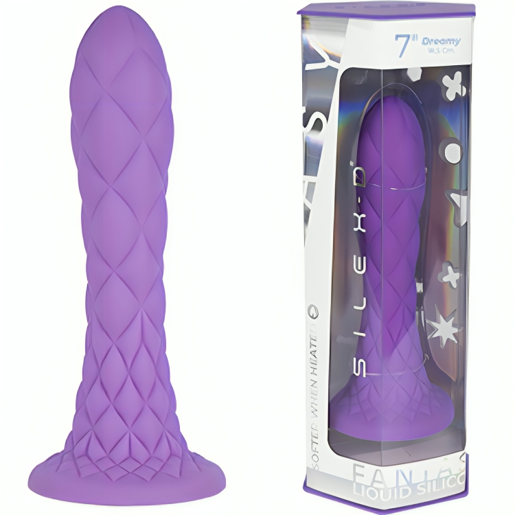 Silexd - Dreamy Dildo Fantasy Silicona Liquida Termoreactivo Violeta 18.5 Cm