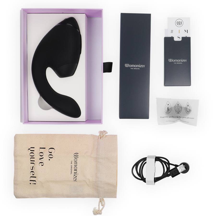 Womanizer - Duo Next Estimulador Vibrador Dual Clítoris & Punto·g Negro