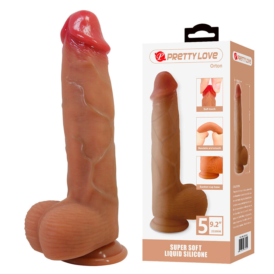 Pretty Love - Orton Dildo Realístico Con Ventosa 23.5 Cm -ø- 4.9 Cm