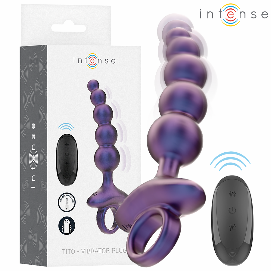 Intense - Tito Plug Anal Vibrador Modelo 3 Control Remoto