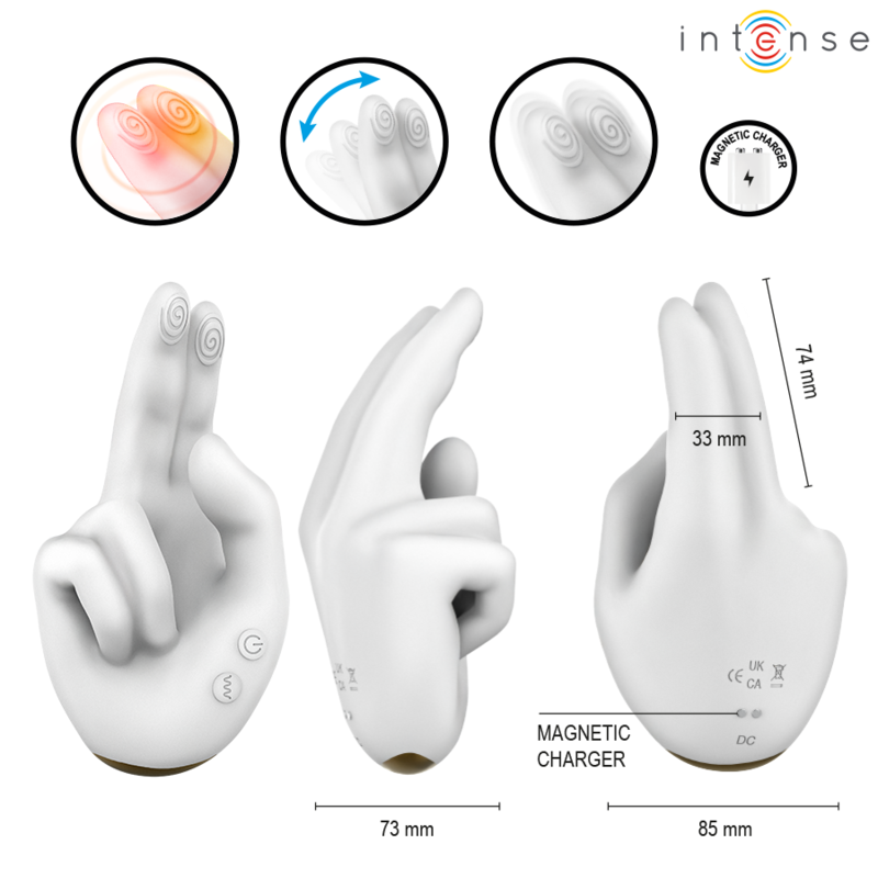 Flirty Hand Estimulador Finger Con Efecto Calor