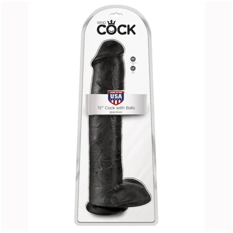 King Cock - Pene Realistico Con Testiculos 34.2 Cm Negro