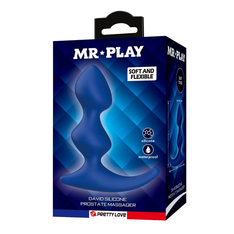 Mr Play - Plug Anal Azul Ergonómico