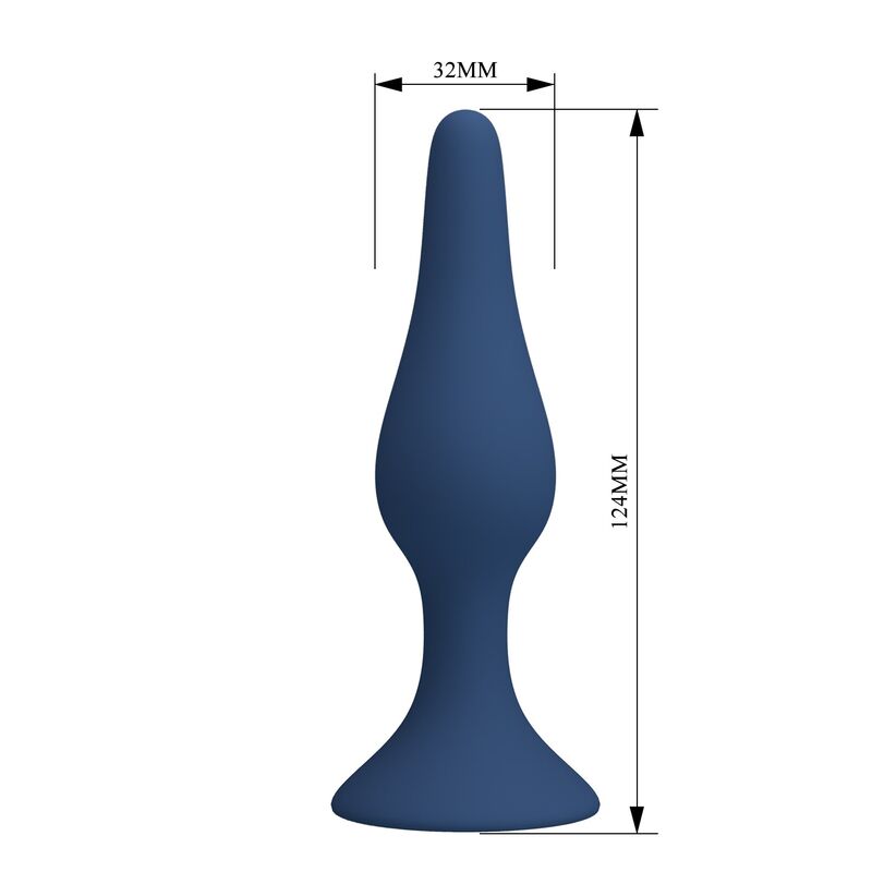 Mr Play - Plug Anal Slim Silicona Azul L