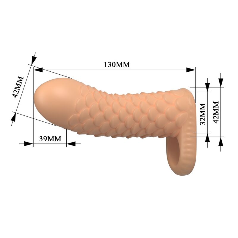 Pretty Love - Nesmith Funda Para Pene Extensora 13 Cm Ø 3,8 Cm Color Natural