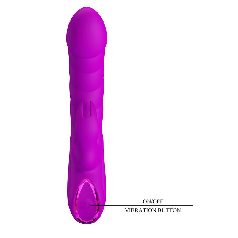 Pretty Love - Monica Vibrador Doble Estimulación Para Punto G Y Clítoris Recargable Morado