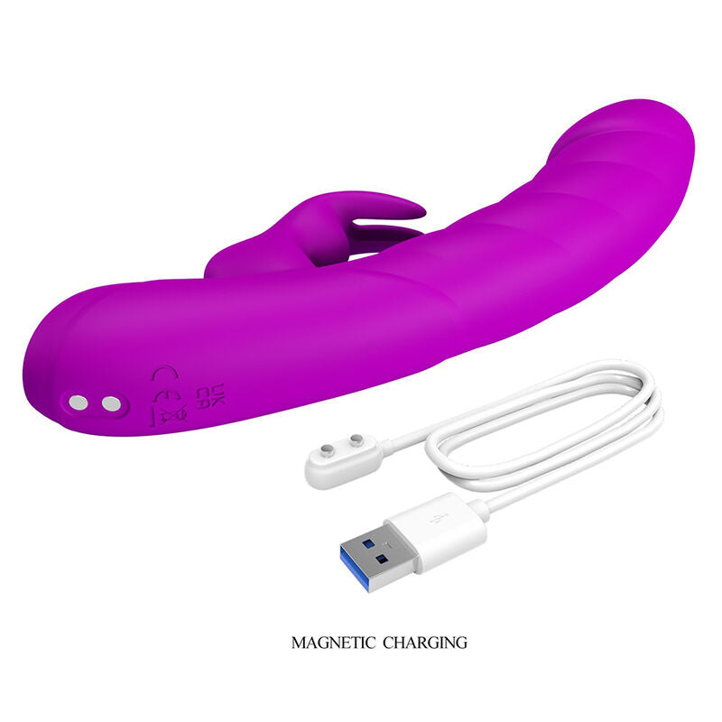 Pretty Love - Monica Vibrador Doble Estimulación Para Punto G Y Clítoris Recargable Morado