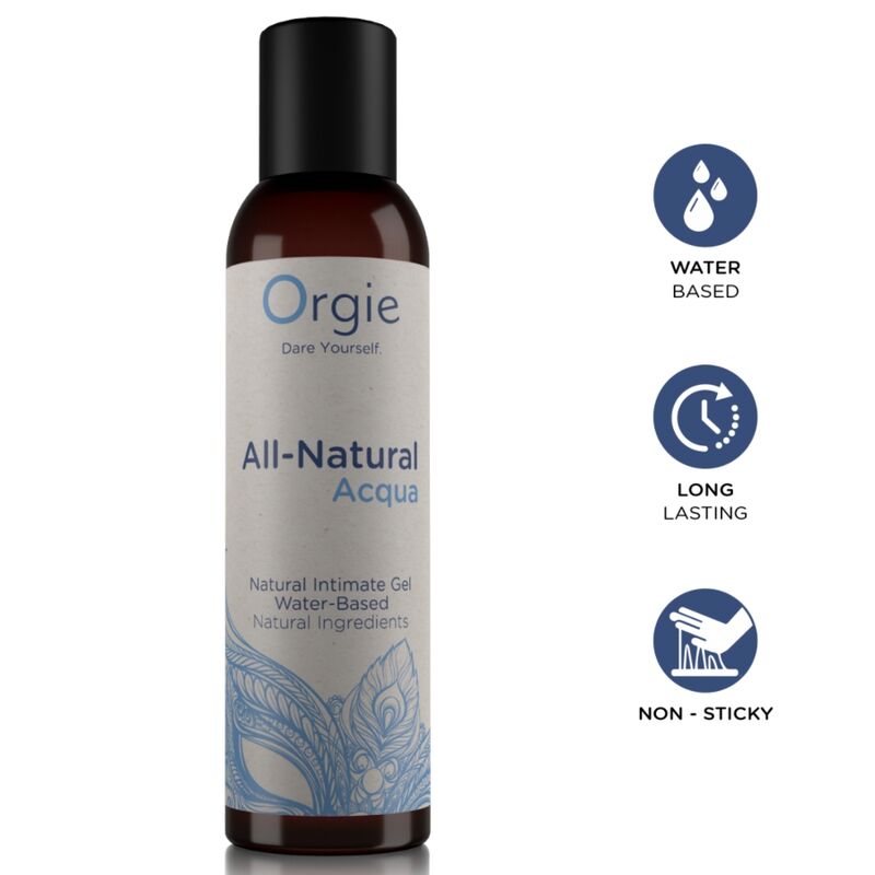 Orgie - All-Natural Acqua Gel Íntimo Base Agua 150 Ml