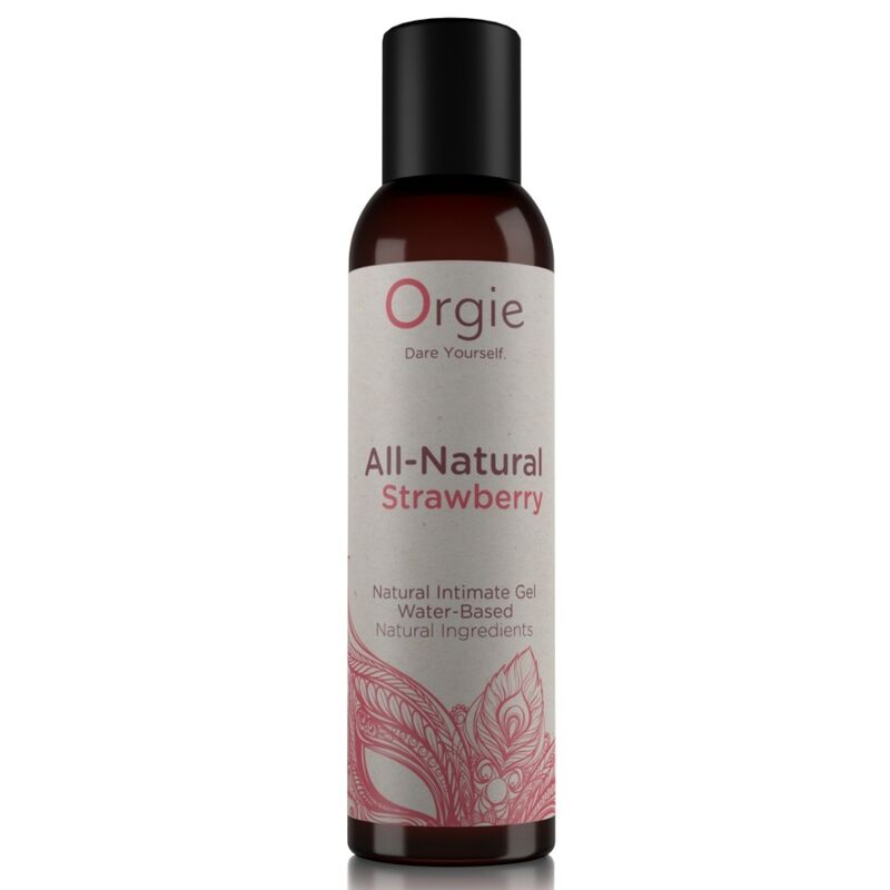 Orgie - Fresa Totalmente Natural Gel Íntimo Base Agua Besable 150 Ml