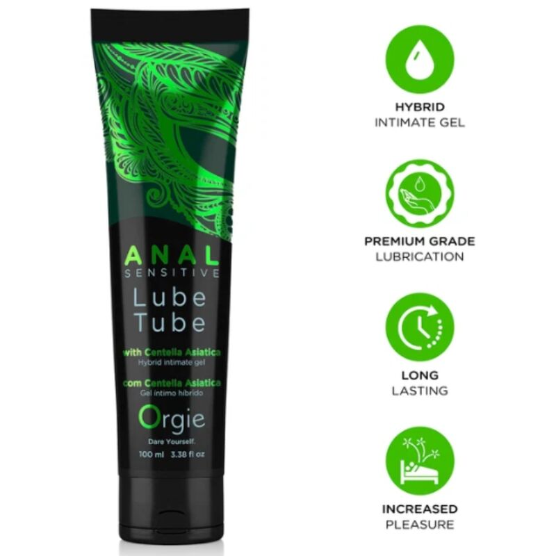 Orgie - Lube Tube Anal Sensitive Gel Íntimo Híbrido Para Sexo Anal 100 Ml