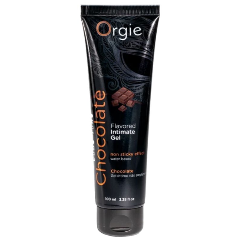 Orgie - Lube Tube Chocolate Gel Íntimo Besable Base Agua 100 Ml
