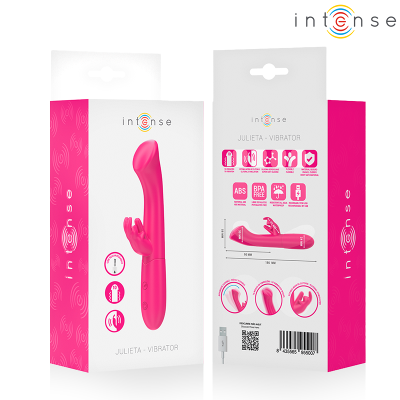 Intense - Julieta Vibrador Rabbit 18,6 Cm 10 Vibraciones Rosa