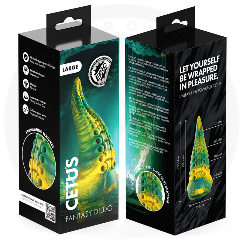 Epic - Cetus Dildo Tentáculo Verde Tamaño Grande