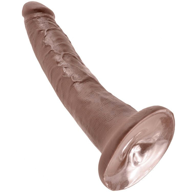 King Cock Pene De 17,78 Cm - Color Marrón