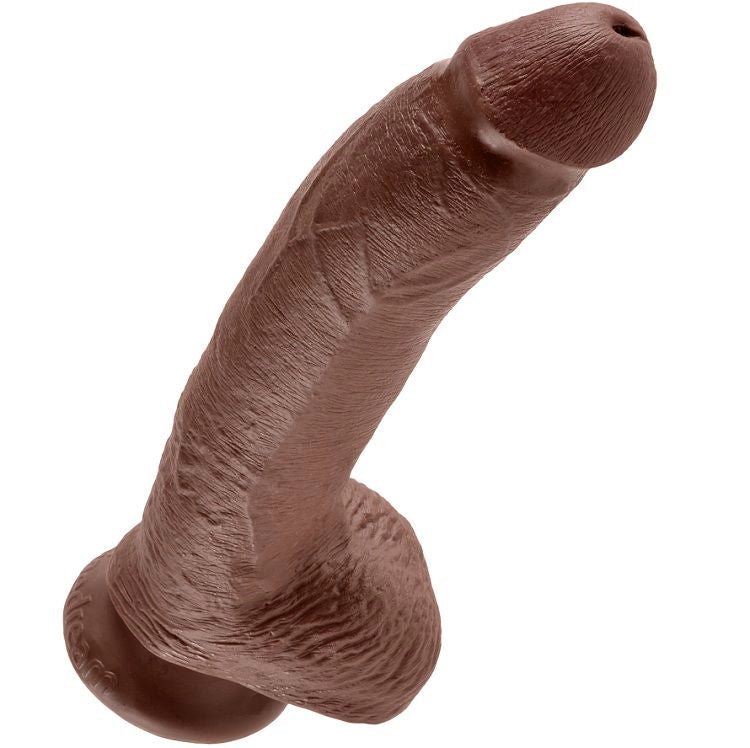 King Cock  9 Pene Realistico Marron 22.9 Cm