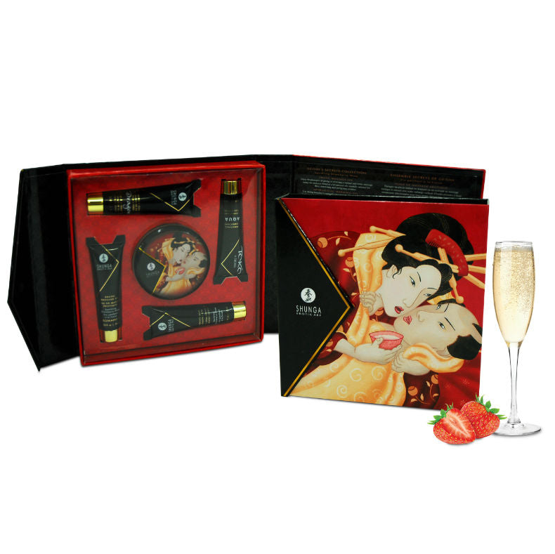 Shunga Kit Secretos De Una Geisha Vino Espumoso