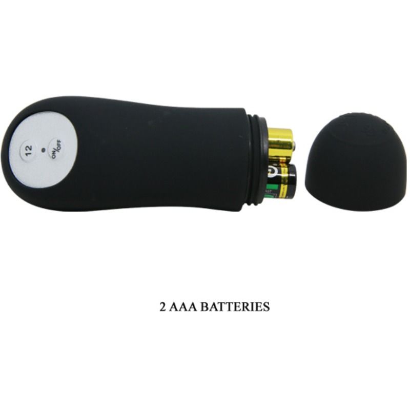 Pretty Love Plug Anal Silicona Forma Pene Y 12 Modos Vibracion - Negro