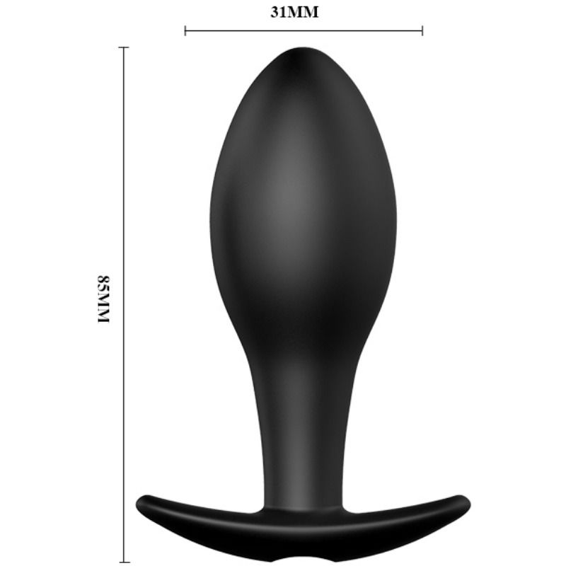 Pretty Love - Plug Anal Silicona Forma Ancla 12 Modos Vibracion Negro