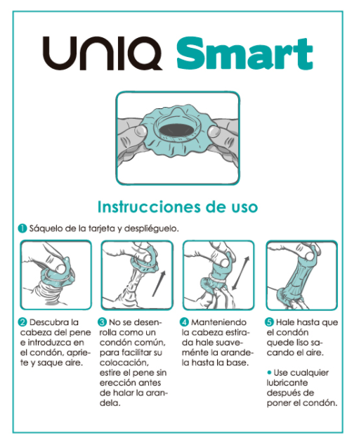 Uniq - Smart Preservativos Pre-Erección Sin Latex 3 Unidades