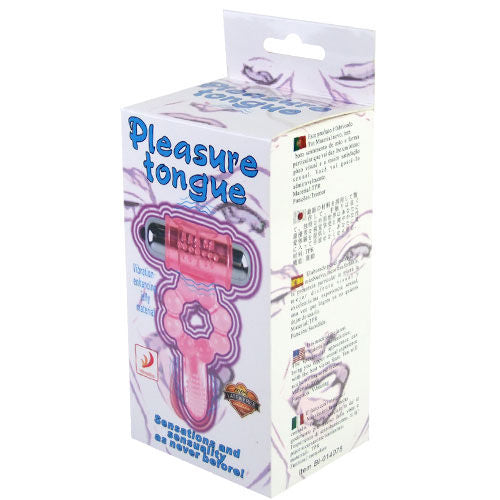 Baile - Anillo Silicona 10 Ritmos Lengua Con Vibración Rosa