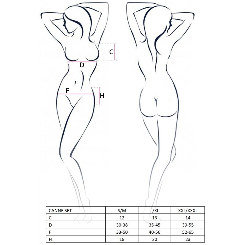 Passion - Woman Canne Set Negro Talla L/Xl