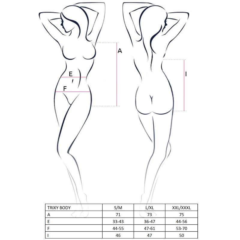 Passion - Woman Trixy Teddy Negro Talla L/Xl