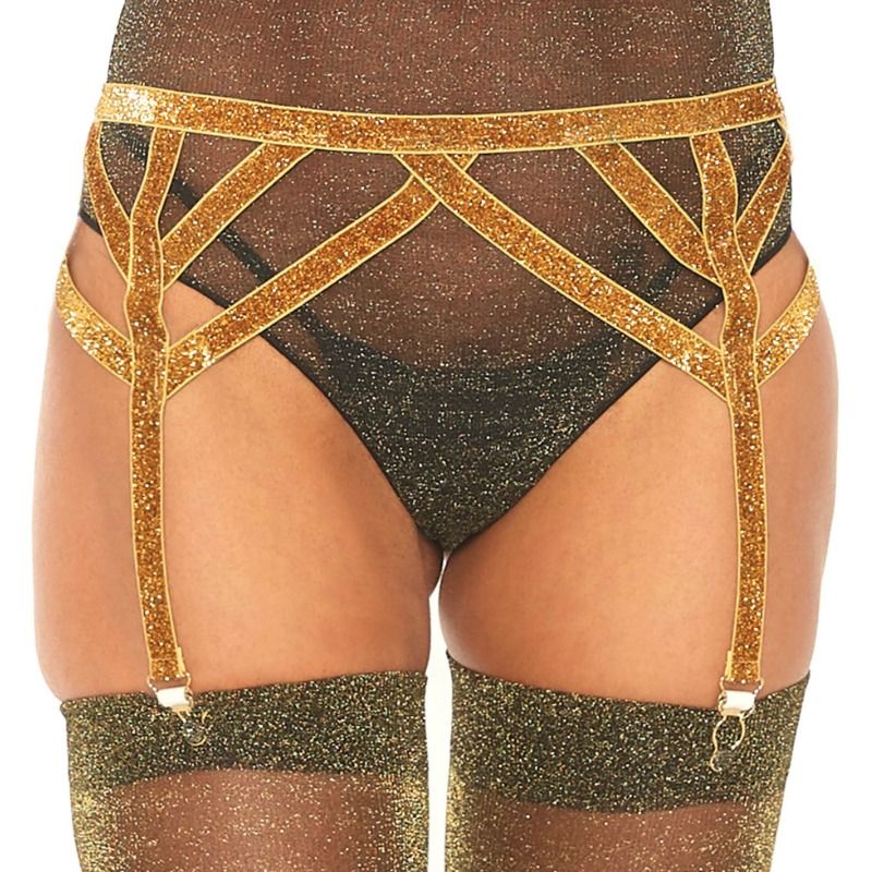 Leg Avenue - Liguero Lurex Dorado Talla Unica