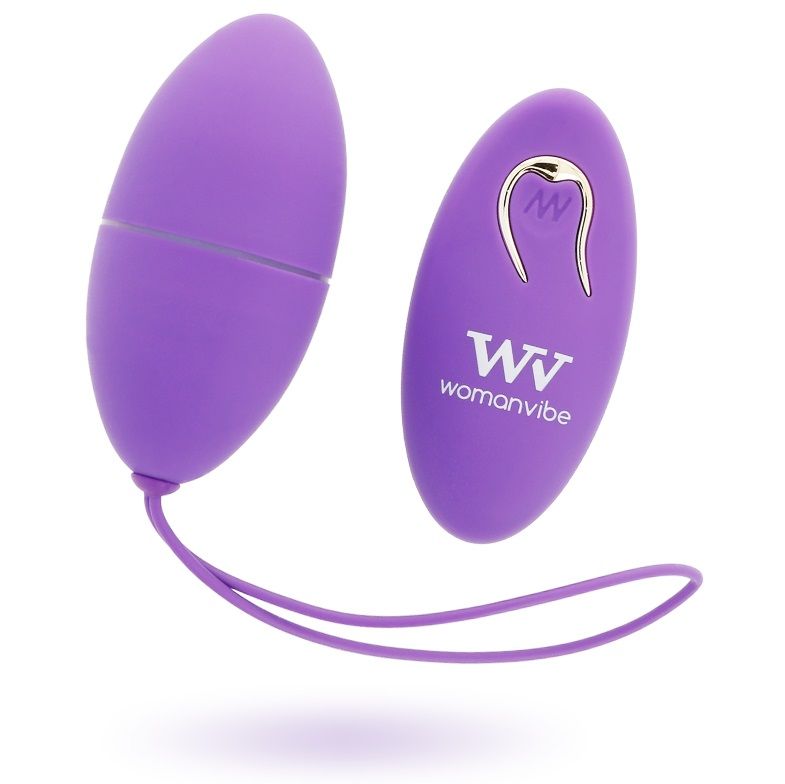 Womanvibe - Alsan Huevo Control Remoto Negro Silicona Purple