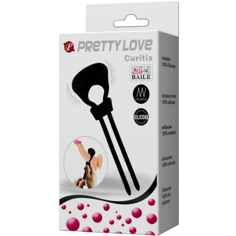 Pretty Love Anillo Vibrador Curitis Color Negro