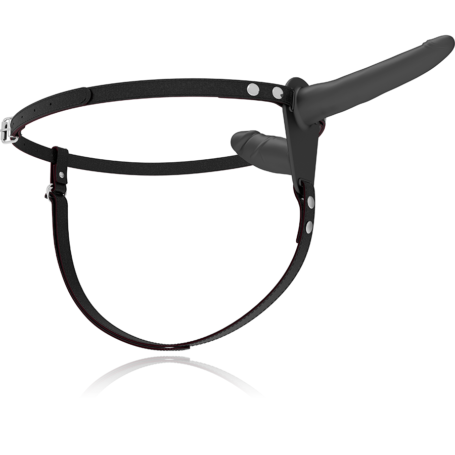 Fetish Submissive Harness - Doble Penetración Vibrador Negro