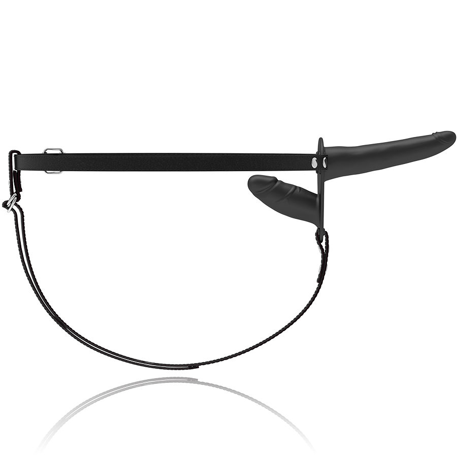 Fetish Submissive Harness - Doble Penetración Vibrador Negro