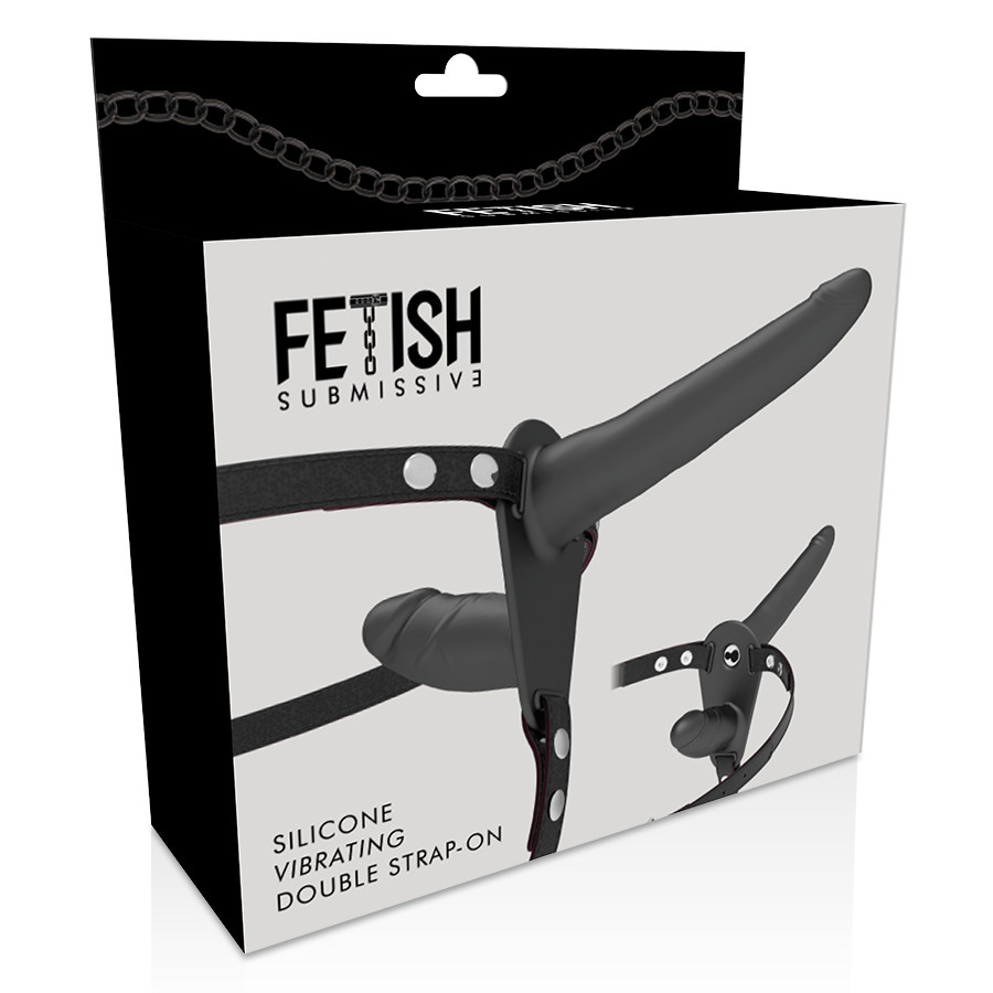 Fetish Submissive Harness - Doble Penetración Vibrador Negro