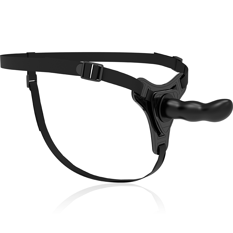 Fetish Submissive Harness - Silicona Negro G-Spot 16 Cm