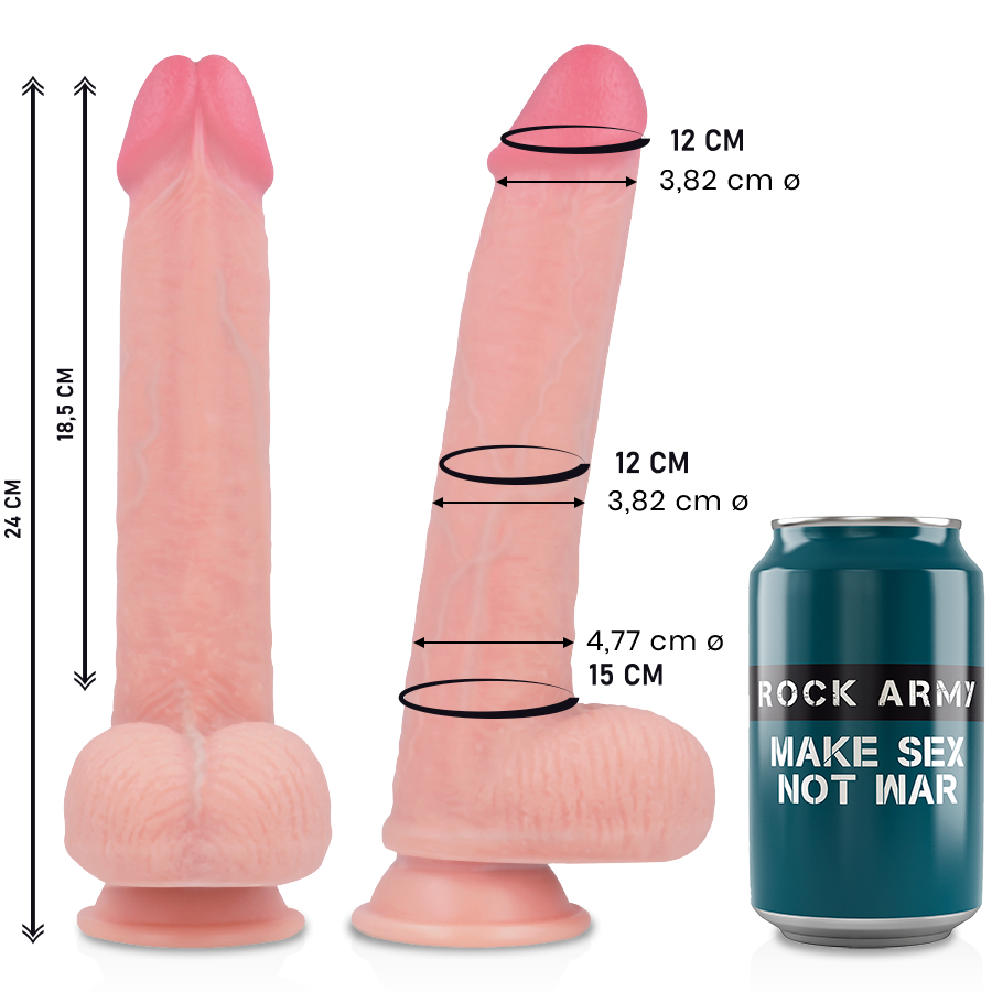 Rockarmy - Liquid Silicone Dildo Premium Kingcobra 24 Cm -O- 4.77 Cm