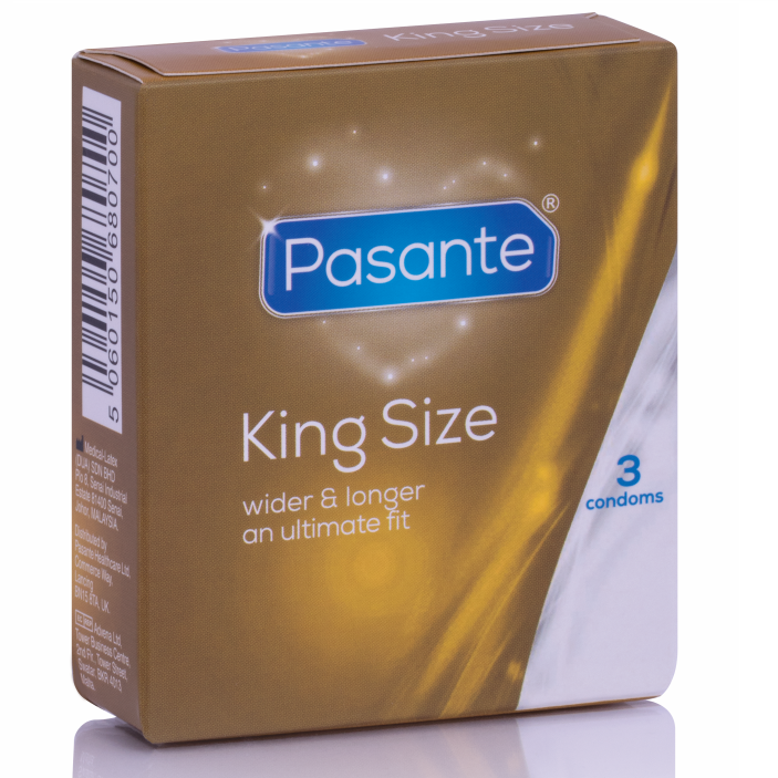 Pasante Preservativos King Más Largos Y Anchos  3 Unidades