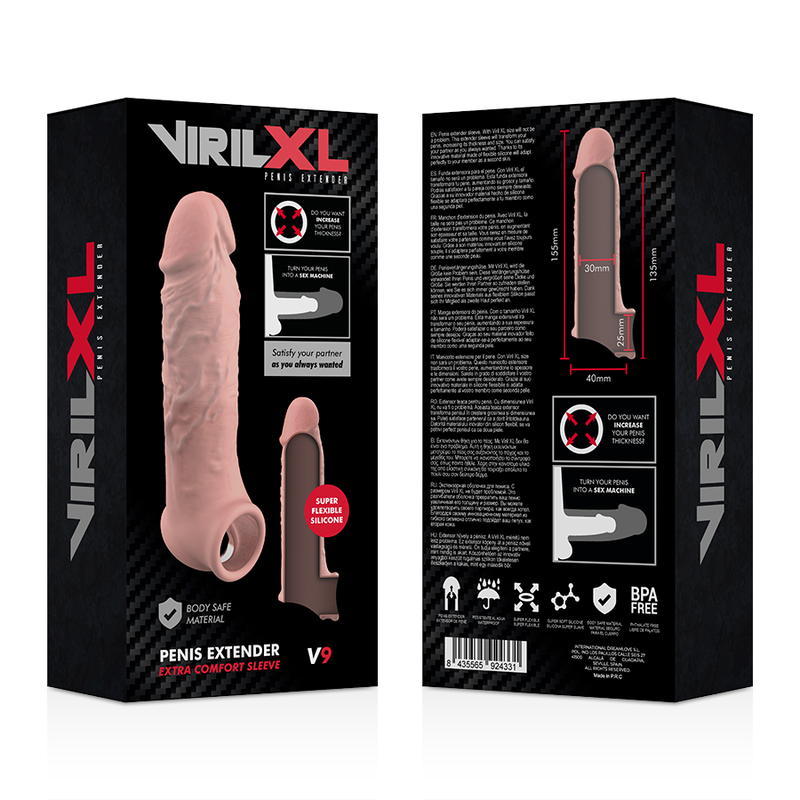 Virilxl - Extension De Pene Liquid Silicone V9 Natural