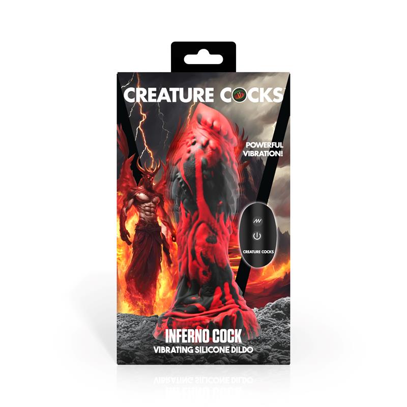 Inferno Cock Dildo Con Vibración Con Control Remoto