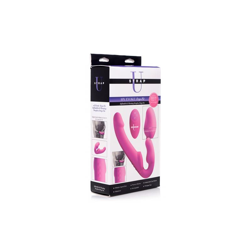 Vibrador Doble Funcioninflatable  Inflable Control Remoto Rosa