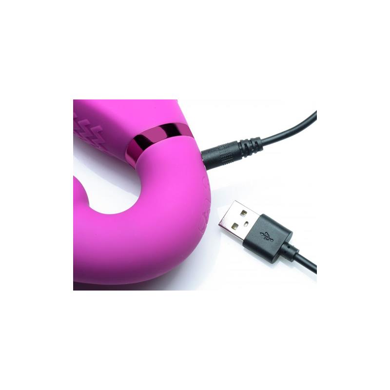 Vibrador Doble Funcioninflatable  Inflable Control Remoto Rosa
