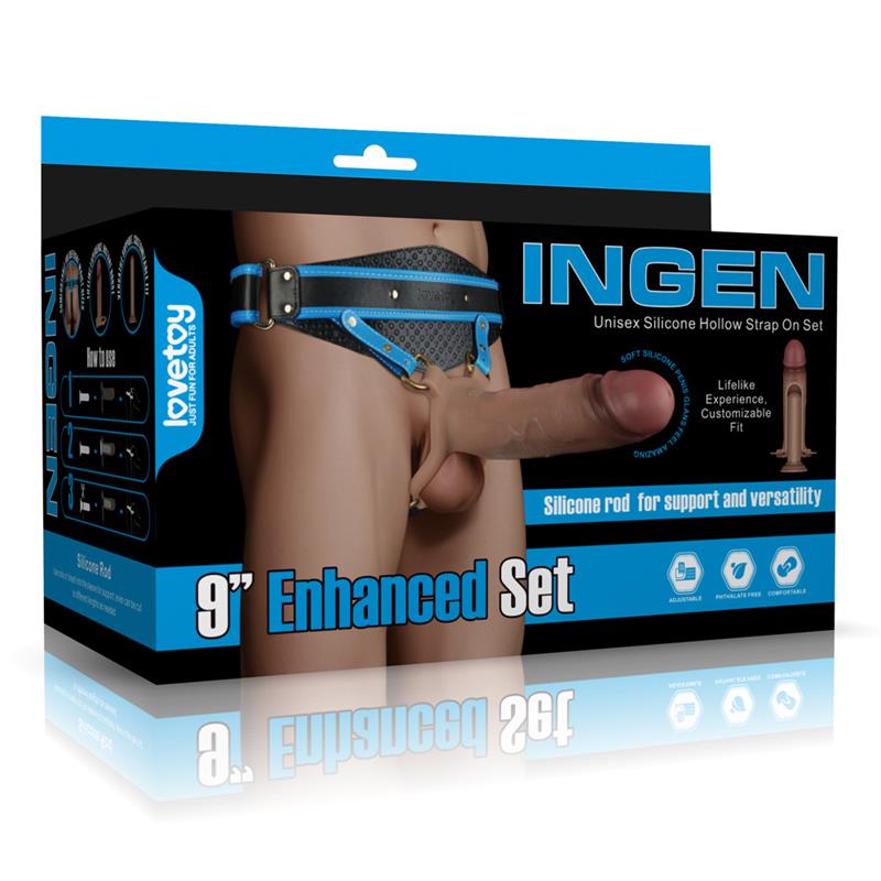 Ingen Arnés Ajustable Con Dildo Hueco 9 Enhanced Set L/Xl/2xl